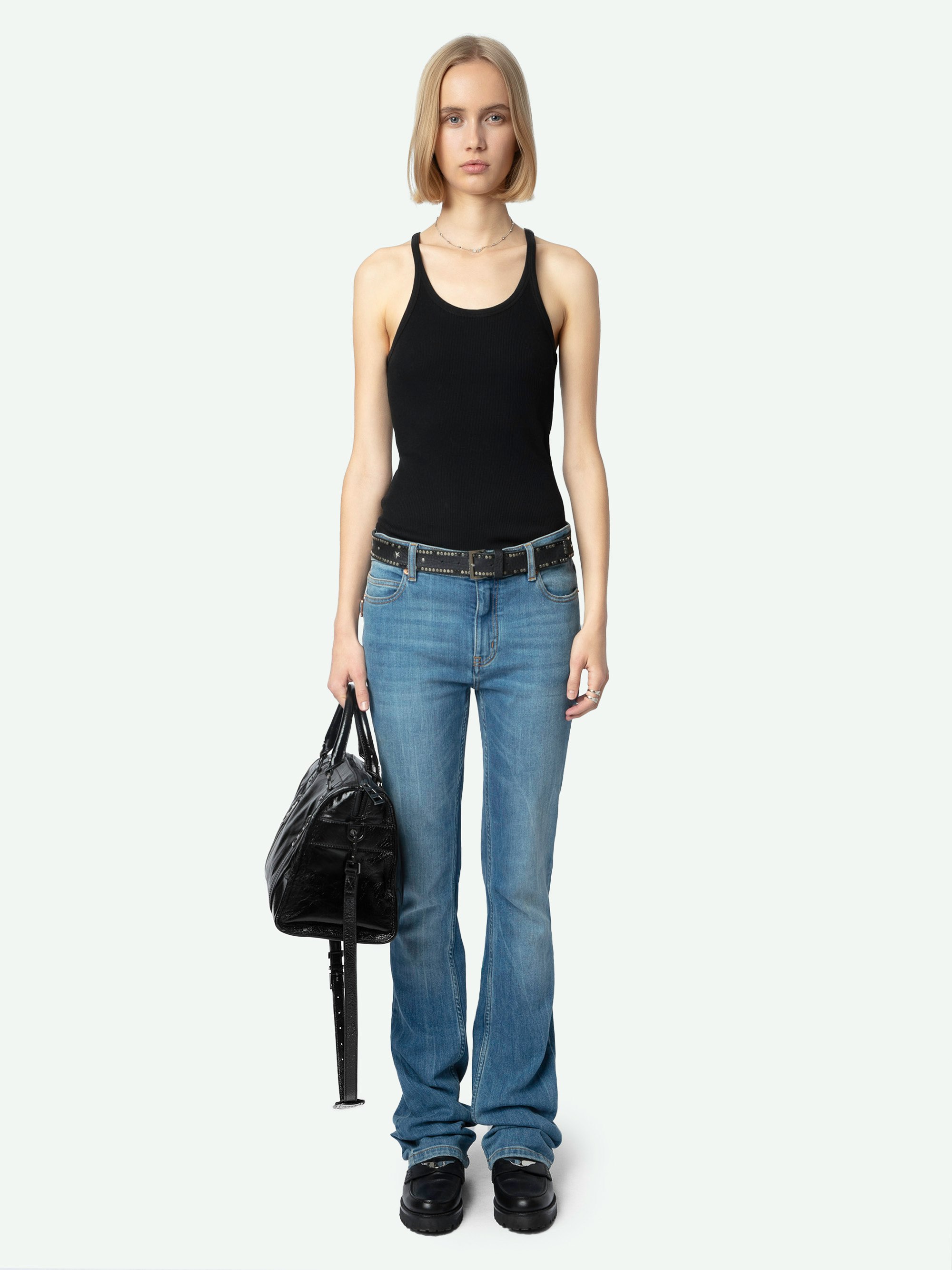 Alba Tank Top - Ribbed tank top with signature wings print.