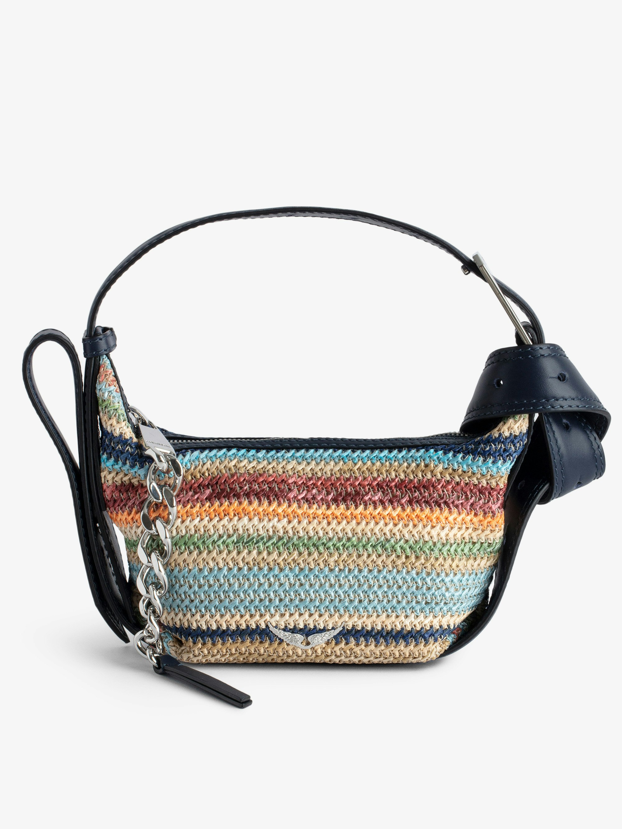 Le Cecilia XS Bag - Small multicolored bag with leather shoulder strap and metallic C buckle.