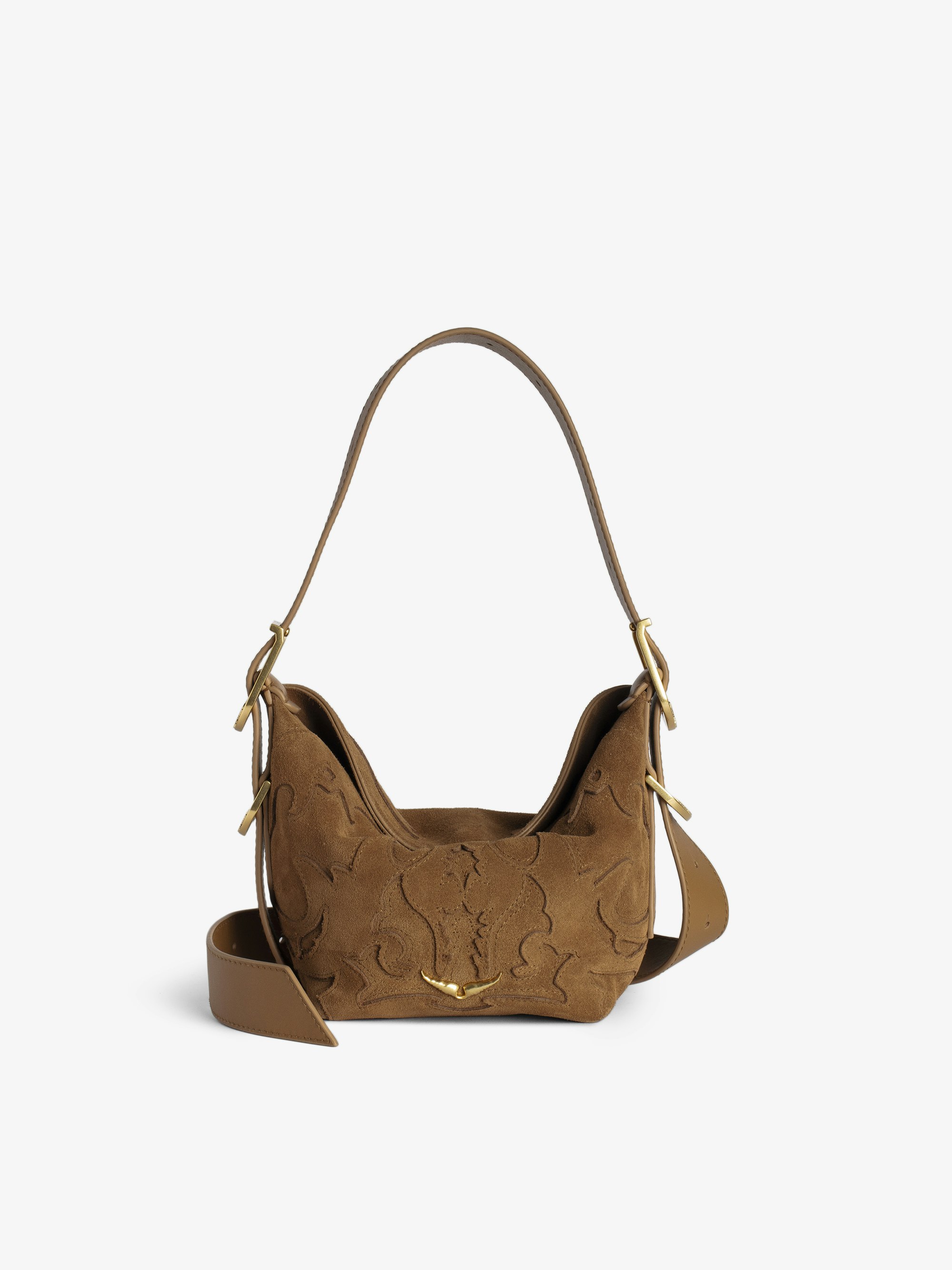 Sac Baby Jane Suédé - Sac en cuir et suede Western, signature ailes.
