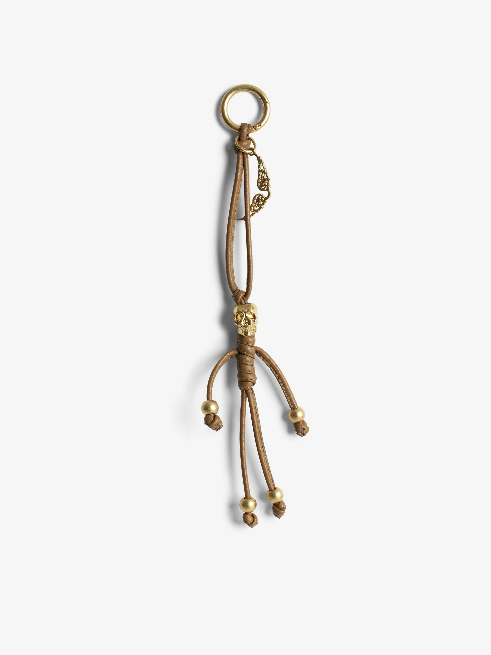 Charms Grigri Teschio - Charm grigri in pelle liscia a forma di scheletro da appendere ad una borsa, per esempio.
